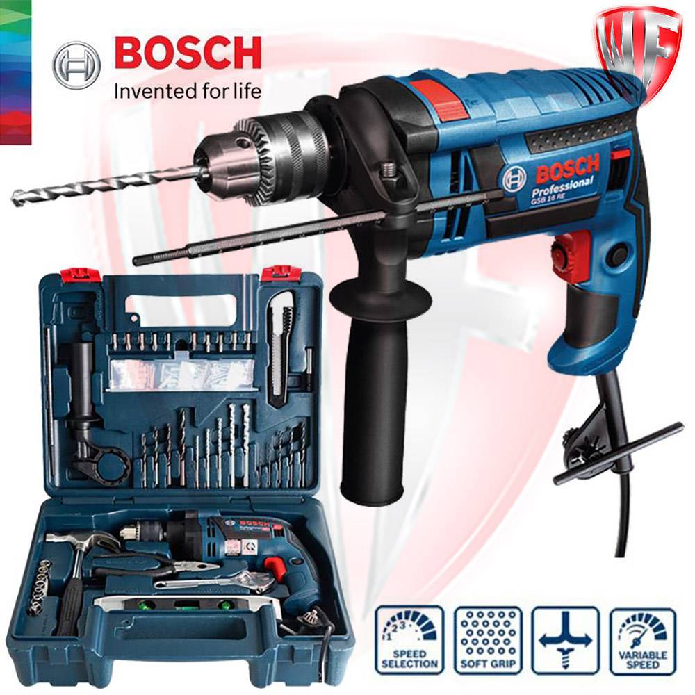 BOSCH GSB 16 RE IMPACT DRILL FULL SET(NEW) Powerful 750 W motor